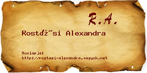 Rostási Alexandra névjegykártya